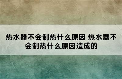 热水器不会制热什么原因 热水器不会制热什么原因造成的